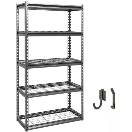 Shuntong The Atlas 30" Heavy Duty 5-Tier Shelving Unit Load 2 500 lbs Hammertone Freestanding Shelving Units