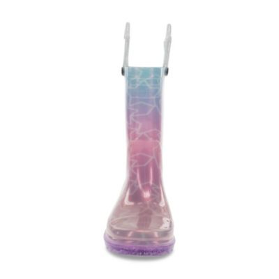 Image showing  Kids' Glitter Star Lighted Rain Boot