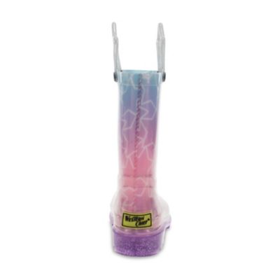 Image showing 5 th Western Chief Kids' Glitter Star Lighted Rain Boot