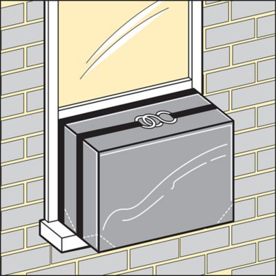 Image showing  Medium Silver Air Conditioning Cover for Window Units