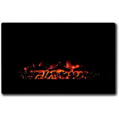 Cambridge 30 in. Callisto Wall Mount Electric Fireplace with Log Display , Timer, and Remote, Black