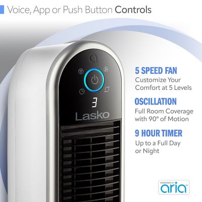Image showing  40 in. Smart Tower Fan Powered by Aria