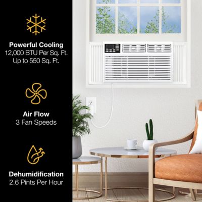 Image showing  115V Window-Mounted Air Conditioner with Remote Control, 550 sq. ft., 12,000 BTU