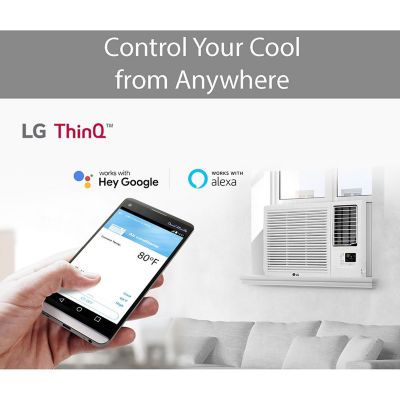 Image showing  7,600 BTU 115-Volt Window Air Conditioner with Cool, Heat and Wi-Fi Control in White