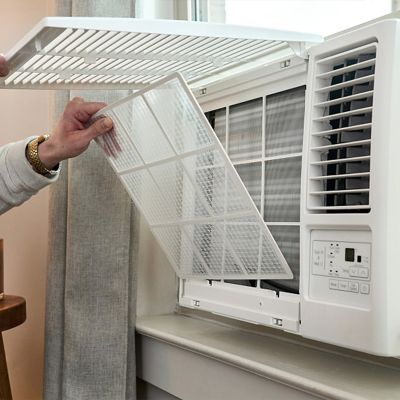 Image showing 6 th LG 12,200 BTU Window Air Conditioner with Cool, Heat and Wi-Fi Control in White