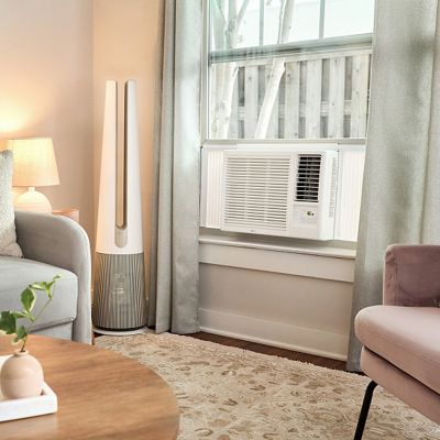 Image showing 5 th LG 230V/208V Window Air Conditioner with Cool, Heat and Wi-Fi Control, 1,000 sq. ft., 18,000 BTU, White