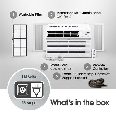 Image showing 5 th LG 8,000 BTU Window Air Conditioner