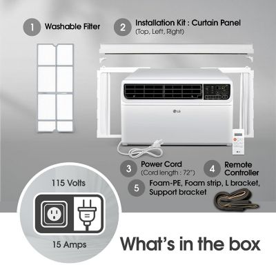 Image showing 2 th LG 8,500 BTU High Efficiency Dual Inverter Window Air Conditioner with Wi-Fi and LCD Remote, 115V