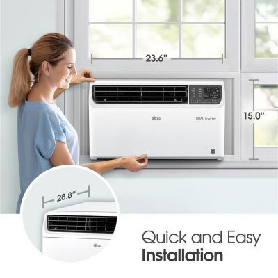Image showing 4 th LG 12,000 BTU High Efficiency Dual Inverter Window Air Conditioner with Wi-Fi and LCD Remote, 115V