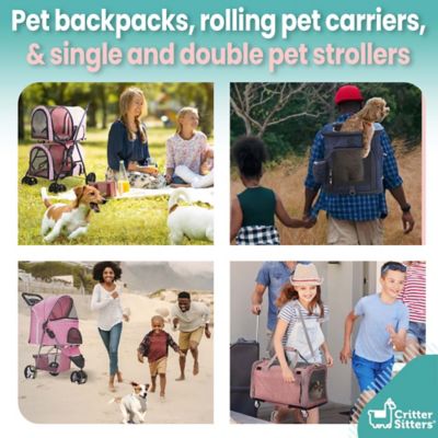 Image showing  Pet Backpack for 22 Lbs. Dogs and Cats with Suitcase Strap and Storage Pockets