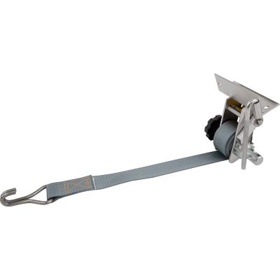 Image showing  Stainless Steel Ladder Rack Ratchet Tie Down Angle Mount with Double J Hooks