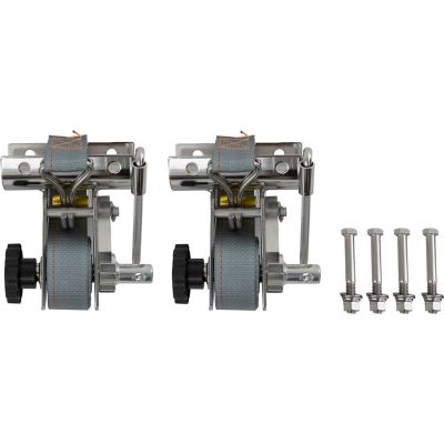 Image showing  Stainless Steel Ladder Rack Ratchet Tie Down Tube Mount with Double J Hooks