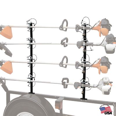 Buyers Products 4-Position Channel Style Lockable Trimmer Rack for Open Landscape Trailers