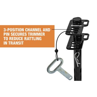 Image showing  4-Position Channel Style Lockable Trimmer Rack for Open Landscape Trailers