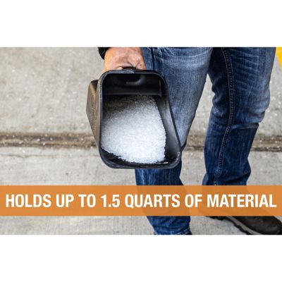 Image showing  Black Poly Bucket Scoop for Animal Feed, Salt, Ice Melt, Fertilizer, and More