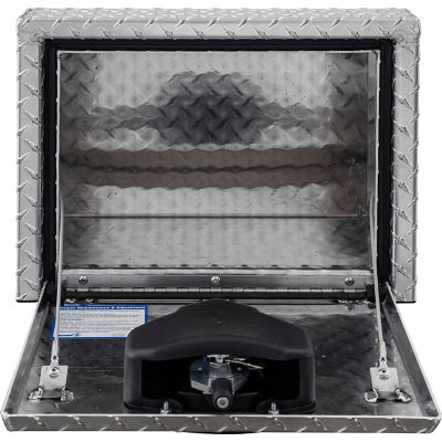 Image showing  Diamond Tread Aluminum Underbody Truck Box With Slanted Back, 14 x 12 x 24in.
