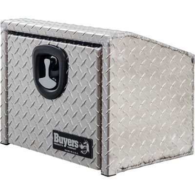 Image showing  Diamond Tread Aluminum Underbody Truck Box With Slanted Back, 14 x 12 x 24in.