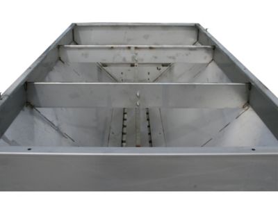 Image showing 2 th Buyers Products 2 Cubic Yard Gas Stainless Steel Hopper Spreader with Pintle Chain Conveyor and Extended Chute