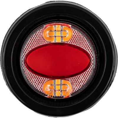 Image showing  2 in. Combination Red Marker and Amber Strobe Light with 4 Flash Patterns