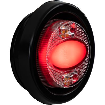 Image showing  2 in. Combination Red Marker and Amber Strobe Light with 4 Flash Patterns