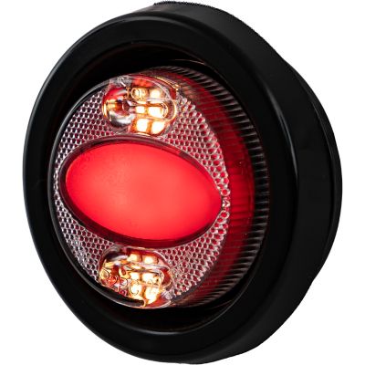 Image showing  2 in. Combination Red Marker and Amber Strobe Light with 4 Flash Patterns