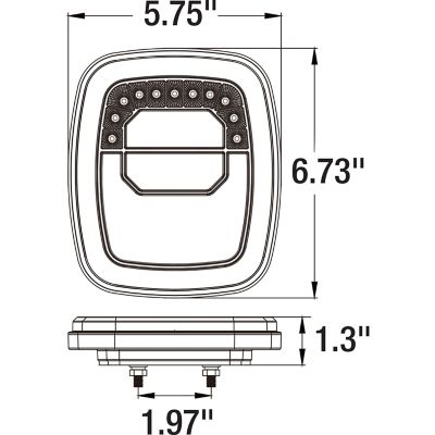 Image showing  Low Profile Combination Rear Light