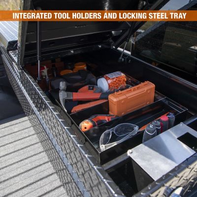 Image showing  Diamond Tread Aluminum Gull Wing Truck Box, 18 x 20 x 71in.