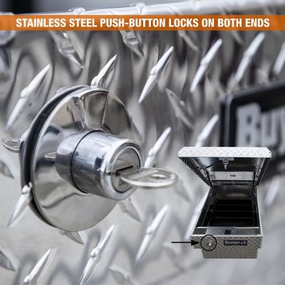 Image showing 5 th Buyers Products Diamond Tread Aluminum Gull Wing Truck Box, 18 x 20 x 71in.