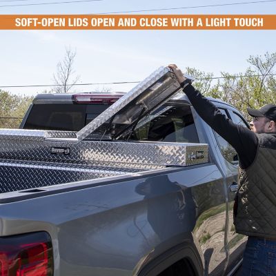 Image showing 5 th Buyers Products Diamond Tread Aluminum Gull Wing Truck Box, 23 x 20 x 71in.