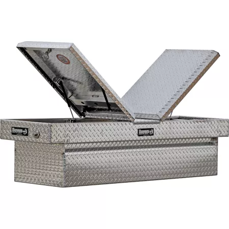 Buyers Products Diamond Tread Aluminum Gull Wing Truck Box 23 x 27 x 71 Crossover Truck Tool Boxes