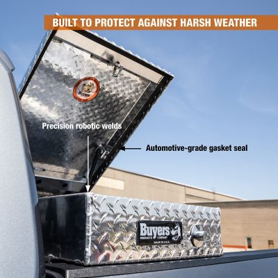 Image showing  Diamond Tread Aluminum Gull Wing Truck Box, 23 x 27 x 71in.