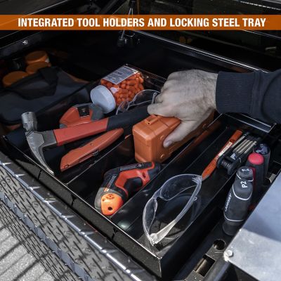 Image showing  Diamond Tread Aluminum Gull Wing Truck Box, 18 x 20 x 71, Gloss