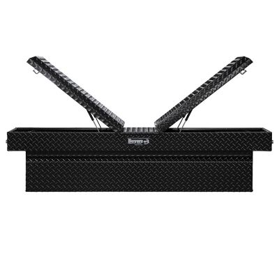 Image showing 7 th Buyers Products Diamond Tread Aluminum Gull Wing Truck Box, 18 x 20 x 71, Gloss