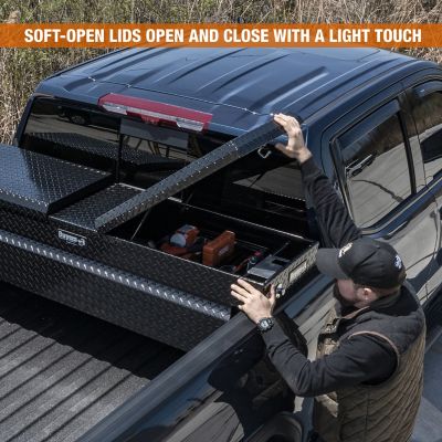 Image showing  Diamond Tread Aluminum Gull Wing Truck Box, 23 x 20 x 71, Gloss