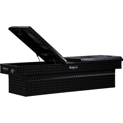 Image showing  Diamond Tread Aluminum Gull Wing Truck Box, 18 x 27 x 71in., Gloss