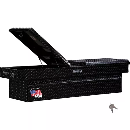 Buyers Products Diamond Tread Aluminum Truck Box with Seagull Wings 23 x 27 x 71 Gloss Crossover Truck Tool Boxes