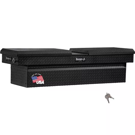 Buyers Products Diamond Tread Aluminum Gull Wing Truck Box 23 x 20 x 71 Textured Crossover Truck Tool Boxes