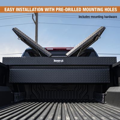 Image showing 8 th Buyers Products Diamond Tread Aluminum Gull Wing Truck Box, 23 x 20 x 71in., Textured