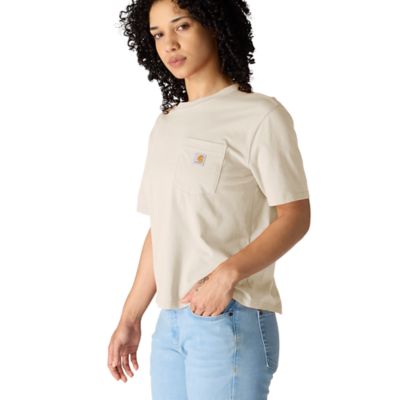 Image showing 2 th Carhartt Women's Tencel Blend Boxy Fit Lightweight Crew Neck Short-Sleeve T-Shirt