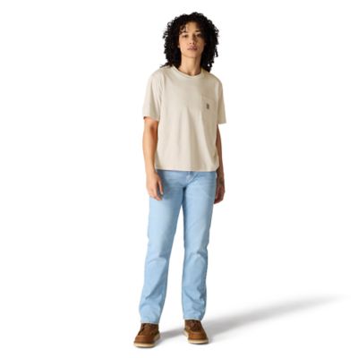 Image showing  Women's Tencel Blend Boxy Fit Lightweight Crew Neck Short-Sleeve T-Shirt