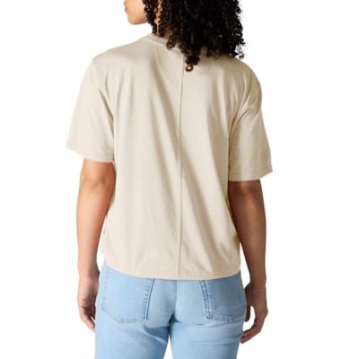Image showing  Women's Tencel Blend Boxy Fit Lightweight Crew Neck Short-Sleeve T-Shirt