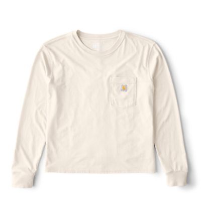 Carhartt Women's Tencel Loose Fit Lightweight Crew Neck Long-Sleeve Pocket T-Shirt