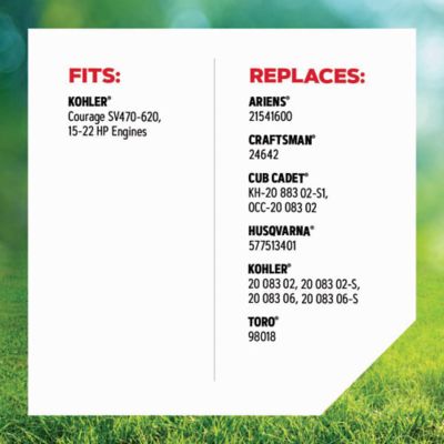 Image showing  Air Filter for Riding Mowers, Fits Kohler Courage SV470-620, 15-22 HP Engines, r, 30-225-CP