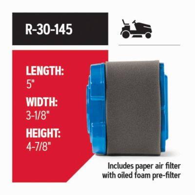Image showing  Air Filter for Riding Mowers, Fits: Briggs & Stratton: 16-27 HP Intek V-Twin Engines, R-30-145
