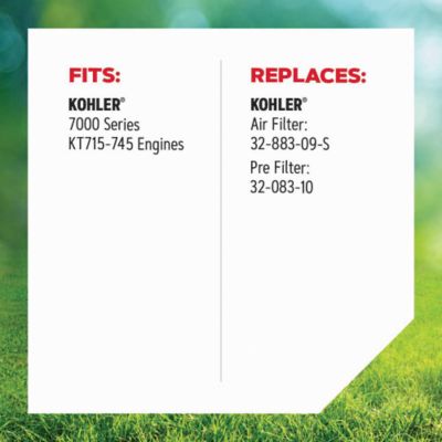 Image showing  Air Filter for Riding Mowers, Fits Kohler 7000 Series KT715-745 Engines, R-30-263