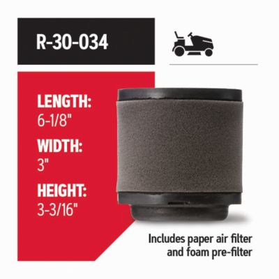 Image showing  Air Filter for Riding Mowers, Fits Toro TimeCutter V-Twin 22.5 hp and 24.5 hp Engines, R, 30-034