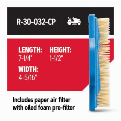 Image showing  Air Filter for Riding Mowers, Fits Briggs & Stratton 14-24 HP Intek V-Twin Engines, R-30-032-CP, R-30-032-CP