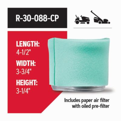 Image showing  Air Filter for Riding and Walk-behind Mowers, Fits Kohler large capacity Engines, R-30-088-CP