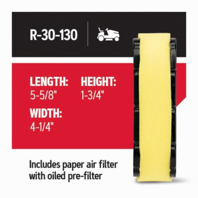 Image showing  Air Filter for Walk-Behind Mowers, Fits: Kohler Courage SV710-740, 20-27 HP Engines, R-30-130