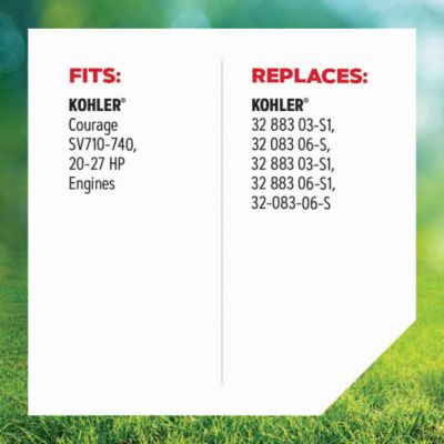 Image showing  Air Filter for Walk-Behind Mowers, Fits: Kohler Courage SV710-740, 20-27 HP Engines, R-30-130